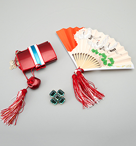 七五三用小物類　まとめて 七五三 はこせこセット 7歳 バッグ 草履21cm 箱迫 丸ぐけ 扇子