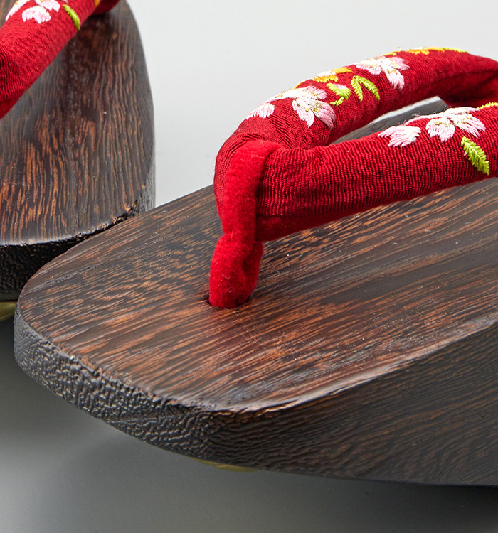 訳有り品】七五三衣装用 こっぽり 手焼桐下駄 七歳女児 No.5YJ