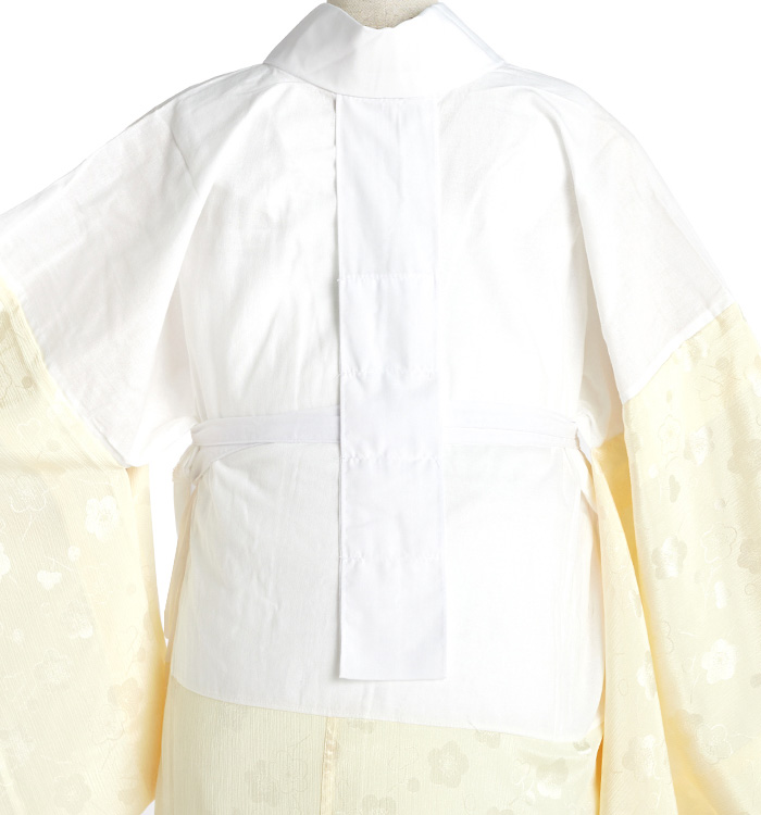 心長襦袢 ご確認用 銀座【F-551】小千谷縮 絽麻 長襦袢 絹鼠色 無地（証紙付） - 銀座