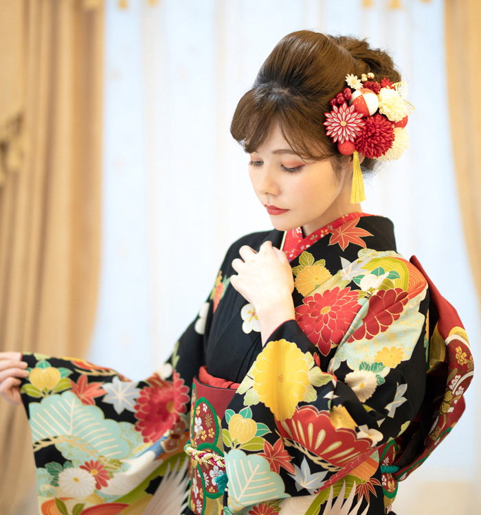 Arenca 百花八重菊 振袖・卒業袴用髪飾り No.5ZC-1242-00-Rの通販