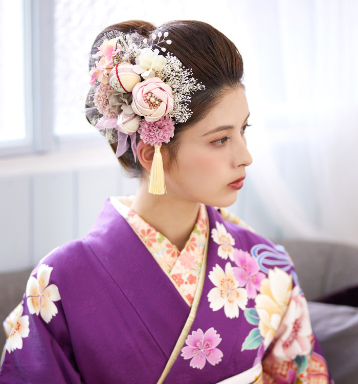 Arenca アンティーク・ローザ 振袖・卒業袴用髪飾り No.5ZC-1243-10-R