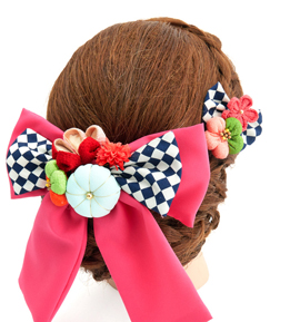 卒業袴・振袖用 リボン髪飾り No.5ZC-1285-10