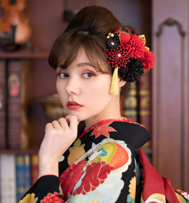 Arenca 百花八重菊 振袖・卒業袴用髪飾り No.5ZC-2470-10
