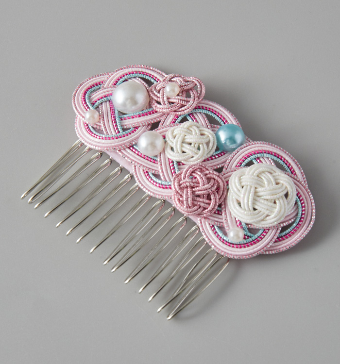 水引 櫛型の髪飾り ピンク No.5ZC-2654-01の通販｜きもの365