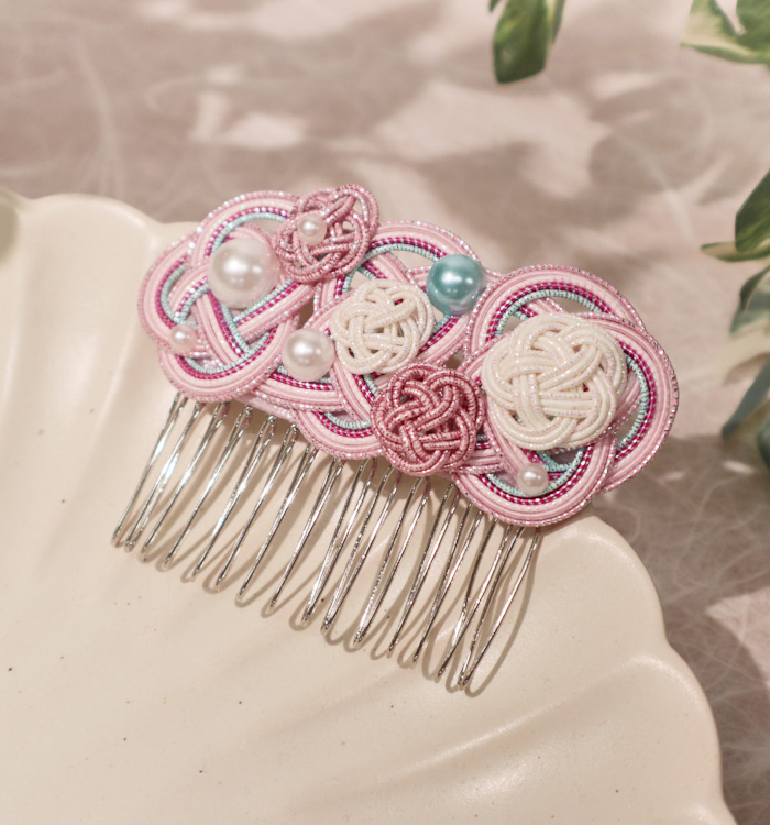 水引 櫛型の髪飾り ピンク No.5ZC-2654-01の通販｜きもの365