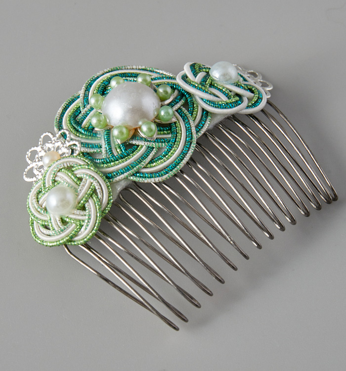 水引 櫛型の髪飾り 緑 No.5ZC-2654-03の通販｜きもの365