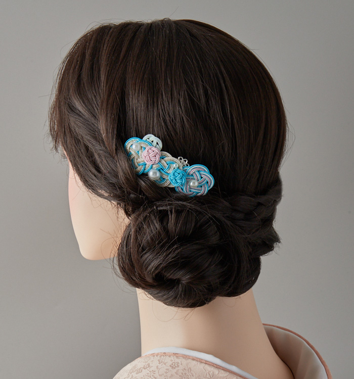 水引 櫛型の髪飾り 水色 No.5ZC-2654-04の通販｜きもの365