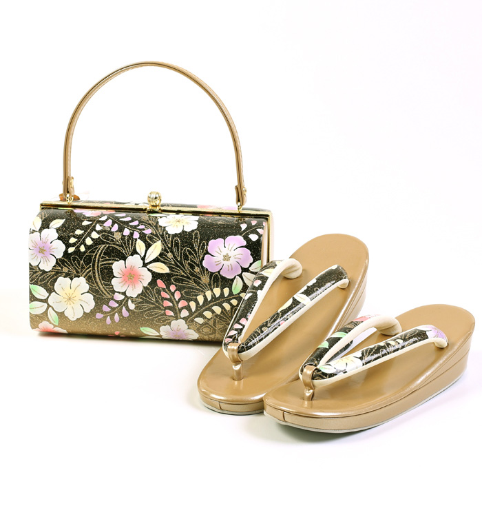 【現品限り】振袖・卒業袴用草履バッグ（足サイズ：22.5cm～24.0cm）No.5ZD-0074-00