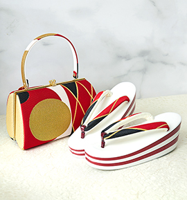 振袖・卒業袴用草履バッグ 国産 （足サイズ：23.0cm～24.5cm） No.5ZE-1486-02