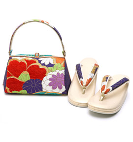 左右履き 振袖・卒業袴用草履バッグ(足サイズ:22.5cm~24.0cm) No.5ZD-0355-00