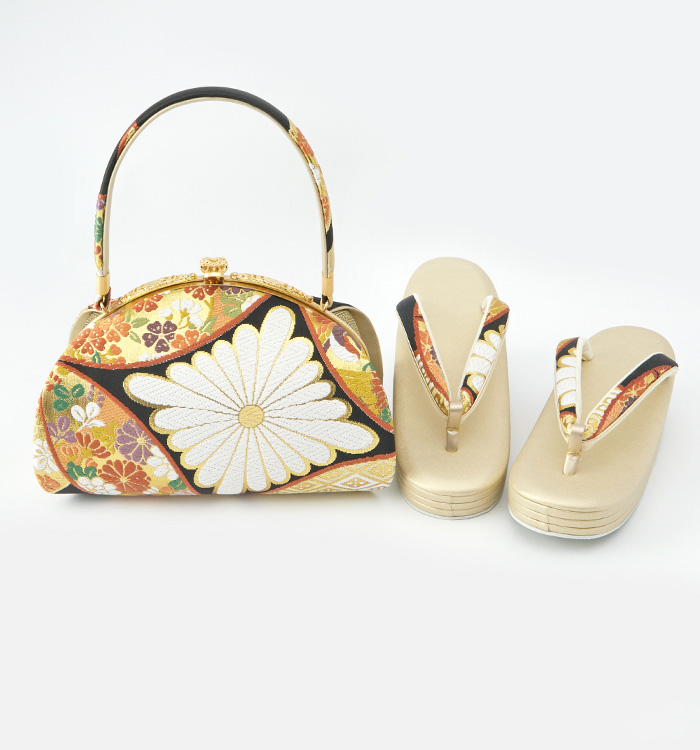 世美庵 振袖・卒業袴用草履バッグ（足サイズ：23.0cm～24.5cm） No.5ZD-0658-13