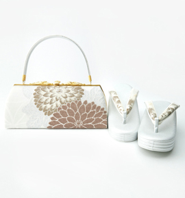 世美庵 振袖・卒業袴用草履バッグ(足サイズ:23.0cm~24.5cm) No.5ZD-0671-13