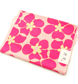 振袖用帯揚 正絹 大輪の梅の花 No.5ZE-0439-10