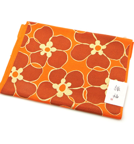 振袖用帯揚 正絹 大輪の梅の花 No.5ZE-0439-20