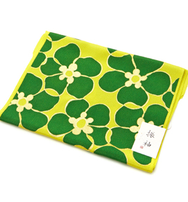 振袖用帯揚 正絹 大輪の梅の花 No.5ZE-0439-30