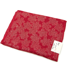 振袖用帯揚 正絹 金通し桜 No.5ZE-0448-60