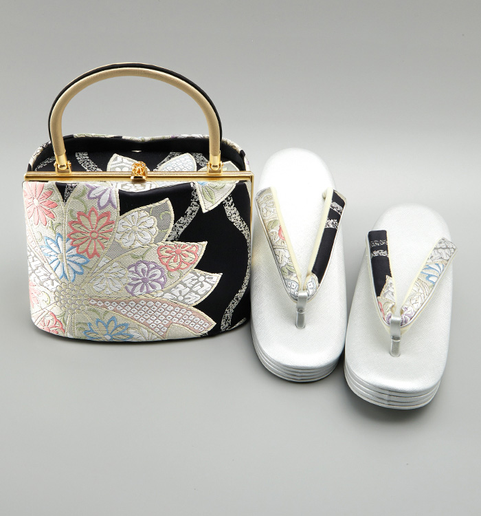 世美庵 振袖・卒業袴用草履バッグ（足サイズ：23.0cm～24.5cm） No.5ZE-1276-13