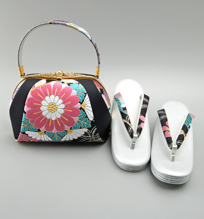 世美庵 振袖・卒業袴用草履バッグ（足サイズ：23.0cm～24.5cm） No.5ZE-1277-13