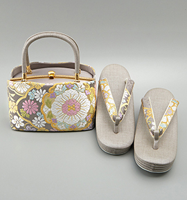 世美庵 振袖・卒業袴用草履バッグ（足サイズ：23.0cm～24.5cm） No.5ZE-1279-03