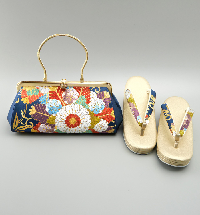 世美庵 振袖・卒業袴用草履バッグ(足サイズ:23.0cm~24.5cm) No.5ZE-1280-03