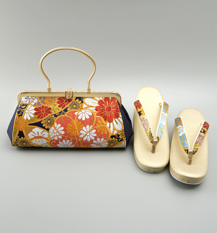 世美庵 振袖・卒業袴用草履バッグ（足サイズ：23.0cm～24.5cm） No.5ZE-1280-13