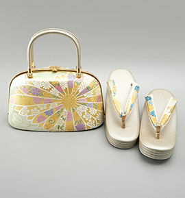 世美庵 振袖・卒業袴用草履バッグ（足サイズ：23.0cm～24.5cm） No.5ZE-1282-13