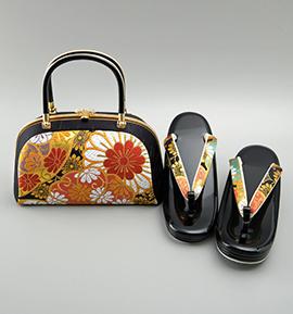 世美庵 振袖・卒業袴用草履バッグ（足サイズ：23.0cm～24.5cm） No.5ZE-1283-13