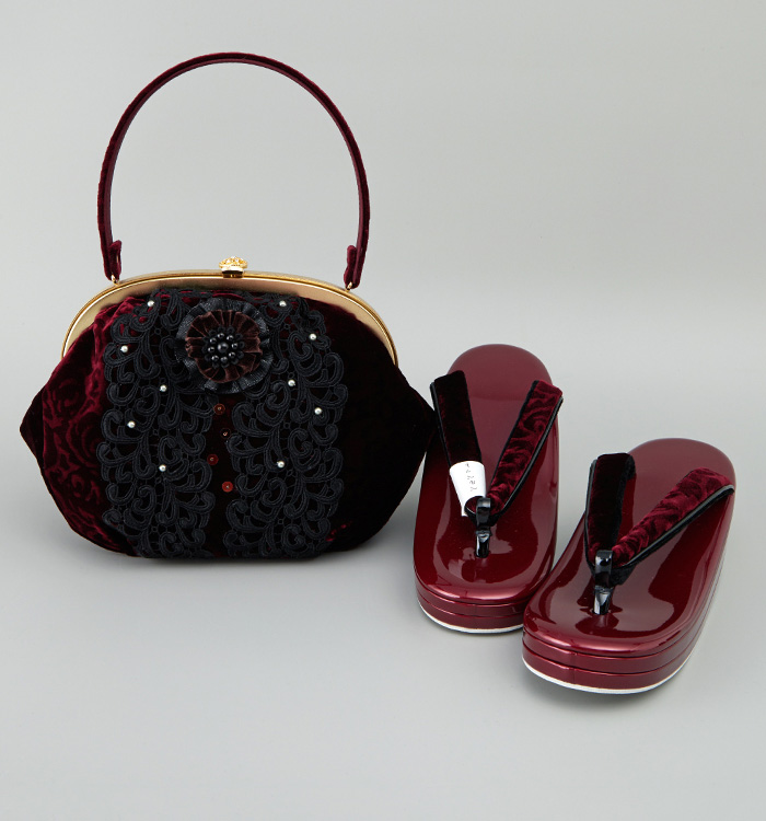 華三彩 振袖・卒業袴用草履バッグ（足サイズ：22.5cm～24.0cm） No.5ZE