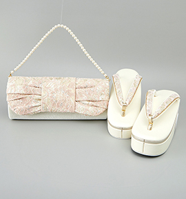 華三彩 振袖・卒業袴用草履バッグ（足サイズ：23.0cm～24.5cm） No.5ZE-1319-23-R