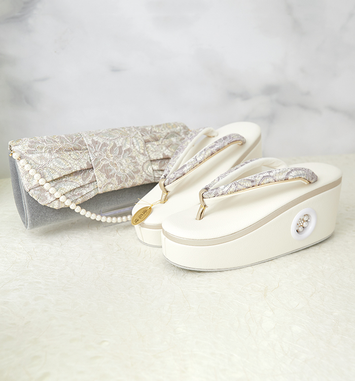 華三彩 振袖・卒業袴用草履バッグ（足サイズ：23.0cm～24.5cm） No.5ZE-1319-33-R