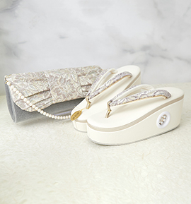 華三彩 振袖・卒業袴用草履バッグ（足サイズ：23.0cm～24.5cm） No.5ZE-1319-33-R