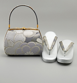 世美庵 振袖・卒業袴用草履バッグ(足サイズ:23.0cm~24.5cm) No.5ZE-1335-23