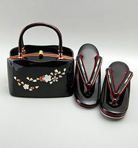 世美庵 振袖・卒業袴用草履バッグ（足サイズ：23.0cm～24.5cm） No.5ZE-1374-03