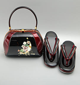 世美庵 振袖・卒業袴用草履バッグ（足サイズ：23.0cm～24.5cm） No.5ZE-1376-03