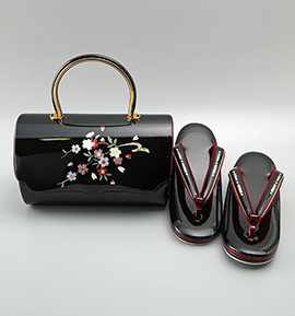 世美庵 振袖・卒業袴用草履バッグ(足サイズ:22.5cm~24.0cm) No.5ZE-1378-13-R