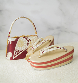 世美庵 振袖・卒業袴用草履バッグ（足サイズ：23.0cm～24.5cm） No.5ZE-1487-03