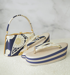 世美庵 振袖・卒業袴用草履バッグ（足サイズ：23.0cm～24.5cm） No.5ZE-1487-13