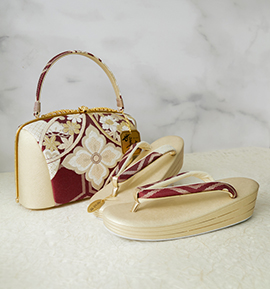 世美庵 振袖・卒業袴用草履バッグ（足サイズ：23.0cm～24.5cm） No.5ZE-1496-03