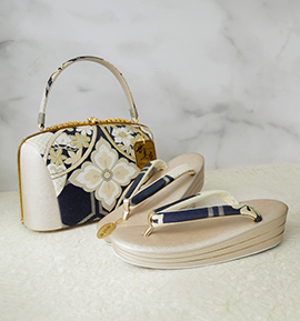 世美庵 振袖・卒業袴用草履バッグ（足サイズ：23.0cm～24.5cm） No.5ZE-1496-13