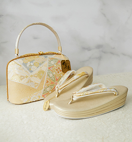 世美庵 振袖・卒業袴用草履バッグ（足サイズ：23.0cm～24.5cm） No.5ZE-1516-03