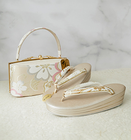 世美庵 振袖・卒業袴用草履バッグ（足サイズ：23.0cm～24.5cm） No.5ZE-1518-03