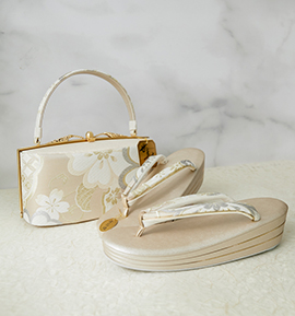 世美庵 振袖・卒業袴用草履バッグ(足サイズ:23.0cm~24.5cm) No.5ZE-1518-13