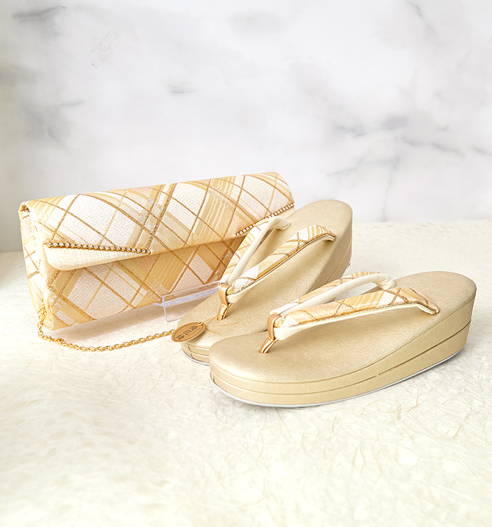 華三彩 振袖・卒業袴用草履バッグ（足サイズ：22.5cm～24.0cm） No.5ZE-1520-02