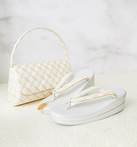 華三彩 振袖・卒業袴用草履バッグ（足サイズ：23.0cm～24.5cm） No.5ZE-1523-12