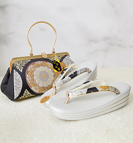 世美庵 振袖・卒業袴用草履バッグ（足サイズ：23.0cm～24.5cm） No.5ZE-1527-13