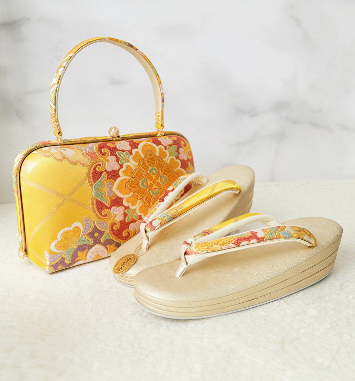 世美庵 振袖・卒業袴用草履バッグ（足サイズ：23.0cm～24.5cm） No.5ZE-1529-13