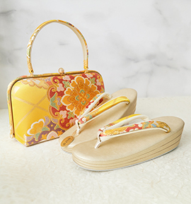 世美庵 振袖・卒業袴用草履バッグ(足サイズ:23.0cm~24.5cm) No.5ZE-1529-13