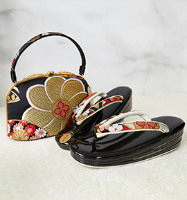 世美庵 振袖・卒業袴用草履バッグ（足サイズ：23.0cm～24.5cm） No.5ZE-1532-03