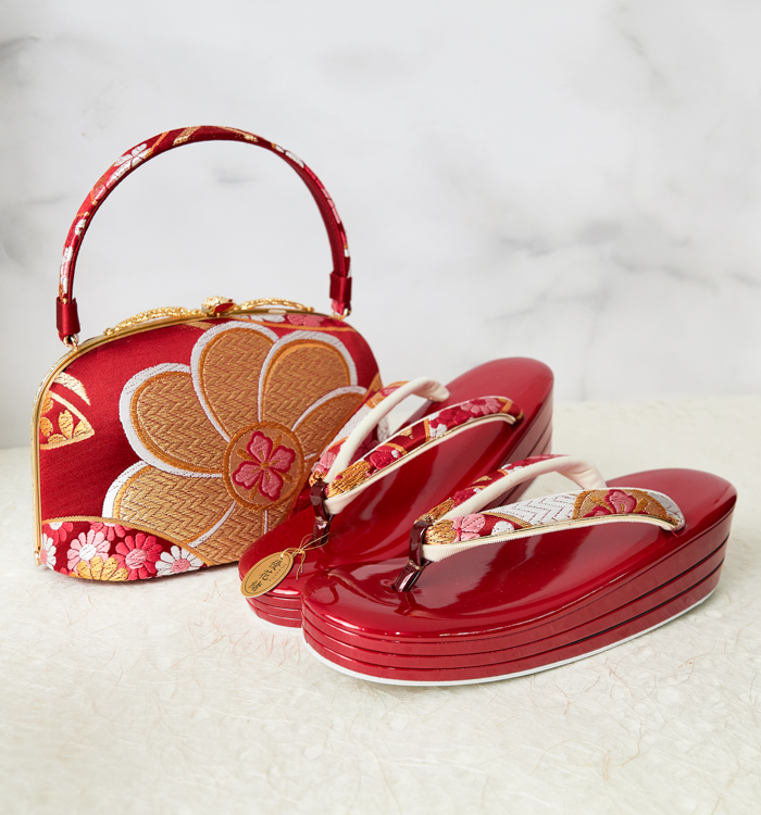 世美庵 振袖・卒業袴用草履バッグ（足サイズ：23.0cm～24.5cm） No.5ZE-1532-13