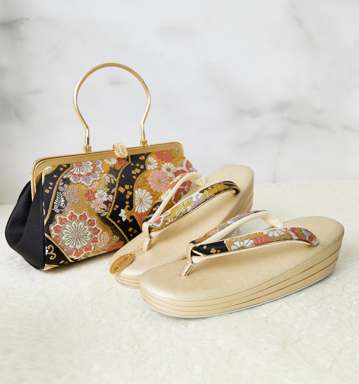 世美庵 振袖・卒業袴用草履バッグ（足サイズ：23.0cm～24.5cm） No.5ZE-1533-13